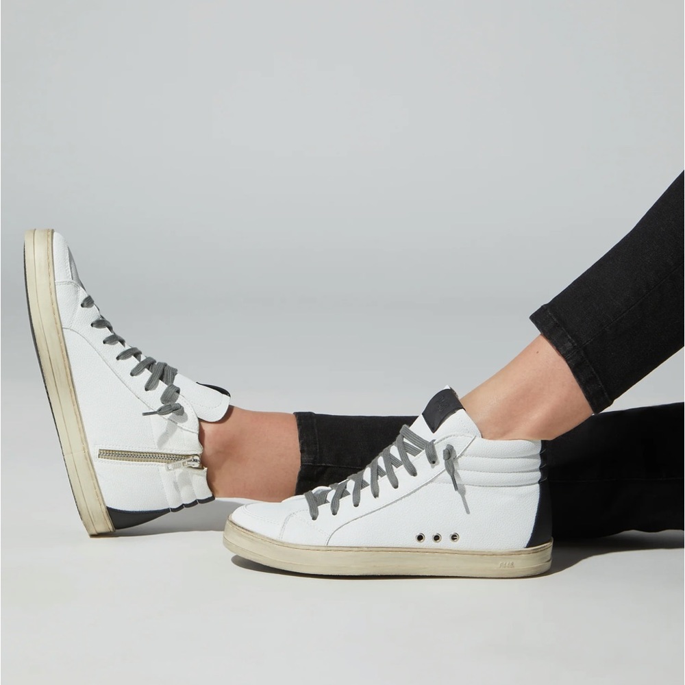 P448 Skate Recycled White Black High top 40